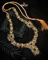Rajwadi Aruna Malla Necklace Green - Zeesy Jewellery
