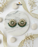 Wildflower Earrings Golden Green - Zeesy Jewellery