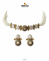 Crest Choker Necklace Set - Zeesy Jewellery