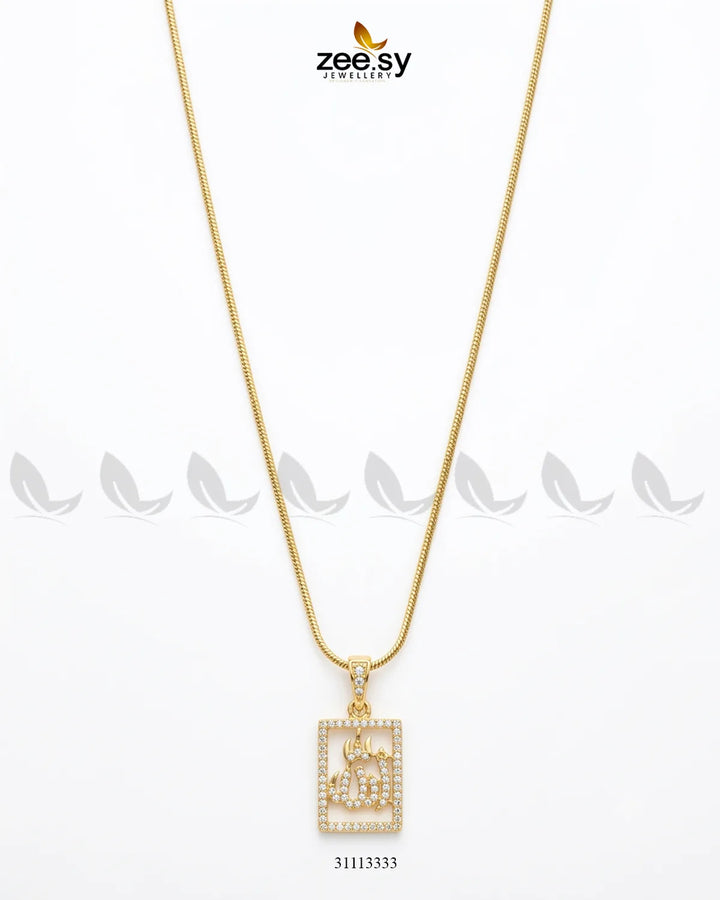 Al-Malik Calligraphy Locket Calligraphy Pendant - Zeesy Jewellery Pakistan | Premium Artificial & Imitation Jewellery