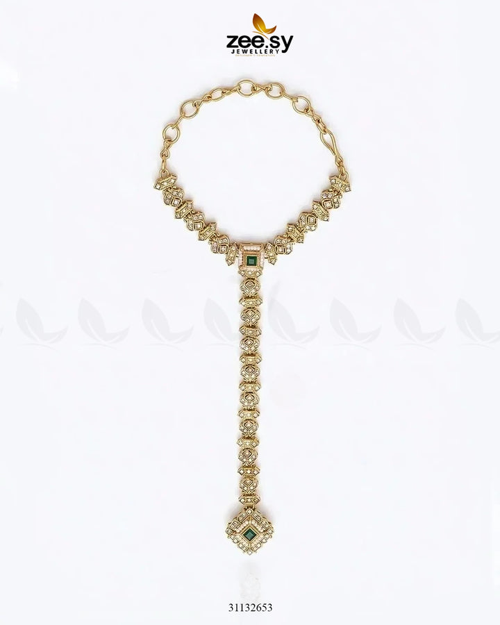 Antique Classic Anja Bracelet Golden Green Bracelet - Zeesy Jewellery Pakistan | Premium Artificial & Imitation Jewellery