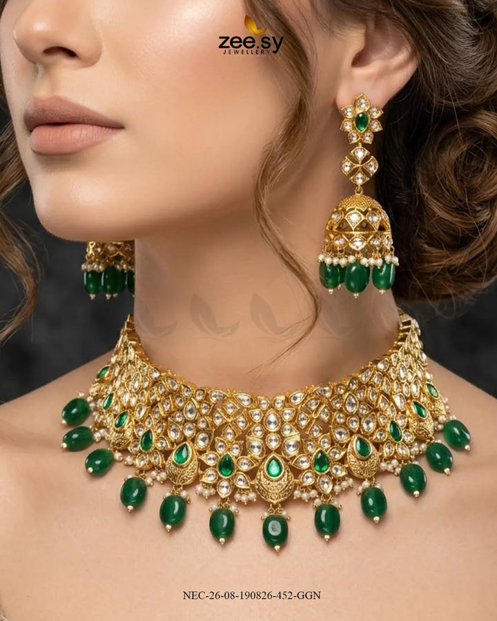 Aria Filigree Kundan Necklace Set
