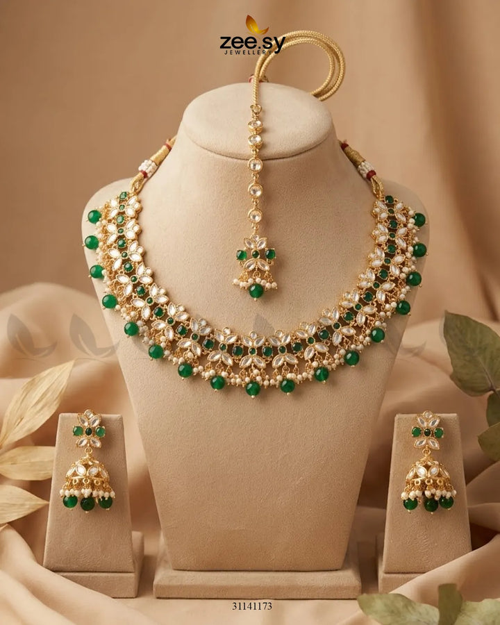 Aria Floral Kundan Necklace Set