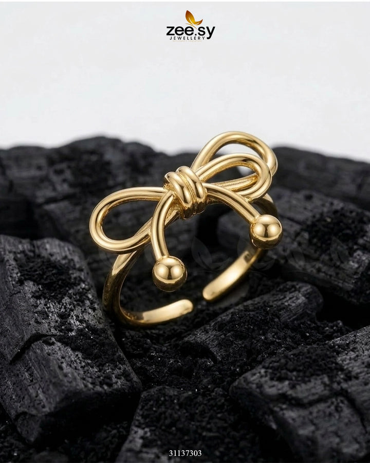 Artisanal Aegean Molten Gold Ring Finger Ring - Zeesy Jewellery Pakistan | Premium Artificial & Imitation Jewellery