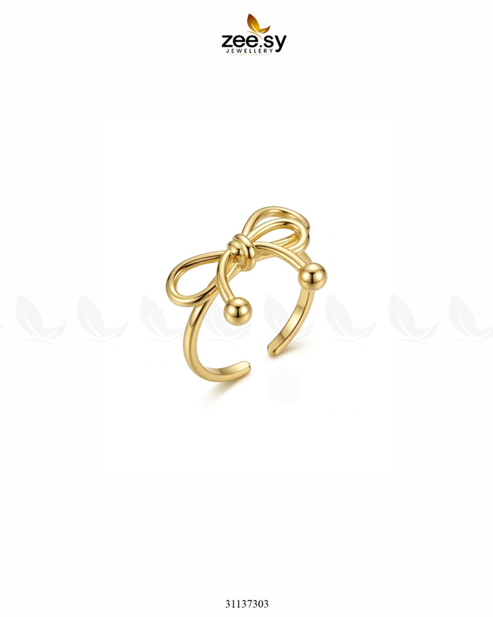Artisanal Aegean Molten Gold Ring Finger Ring - Zeesy Jewellery Pakistan | Premium Artificial & Imitation Jewellery