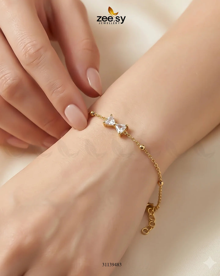 Aster Bow Zirconia Strand Bracelet