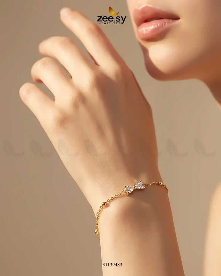 Aster Bow Zirconia Strand Bracelet