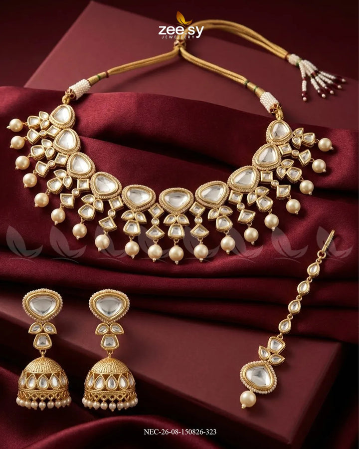 Aura Stone Kundan Necklace Set