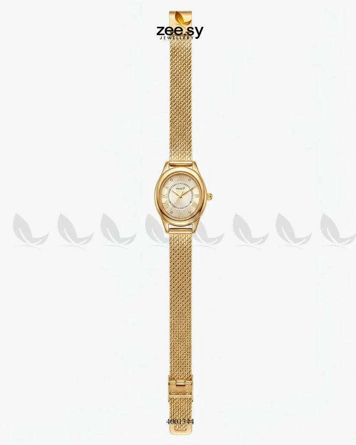 Aura Oval Mesh Watch ACCESSORIES - Zeesy Jewellery Pakistan | Premium Artificial & Imitation Jewellery
