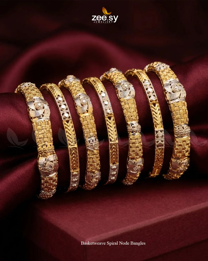 Basketweave Spiral Node Bangles Bangles - Zeesy Jewellery Pakistan | Premium Artificial & Imitation Jewellery