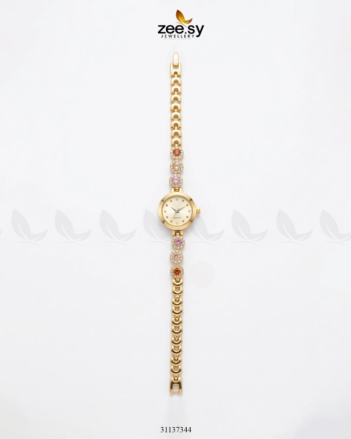 Bella Charm Bracelet Watch Golden Multi ACCESSORIES - Zeesy Jewellery Pakistan | Premium Artificial & Imitation Jewellery