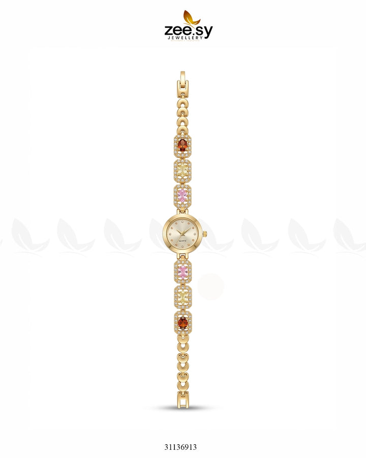Bella Midnight Stardust Bracelet Watch Golden Multi ACCESSORIES - Zeesy Jewellery Pakistan | Premium Artificial & Imitation Jewellery