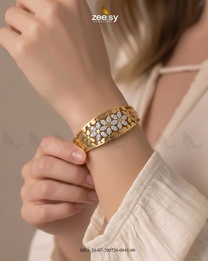 Bella Petal Cluster Statement Bracelet Bracelet - Zeesy Jewellery Pakistan | Premium Artificial & Imitation Jewellery