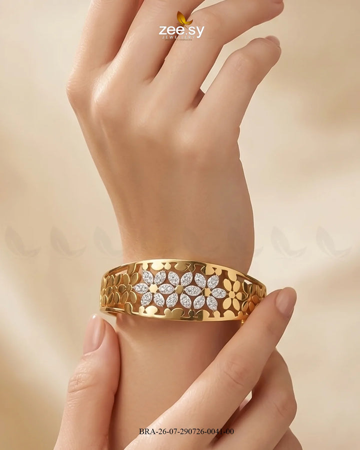 Bella Petal Cluster Statement Bracelet Bracelet - Zeesy Jewellery Pakistan | Premium Artificial & Imitation Jewellery