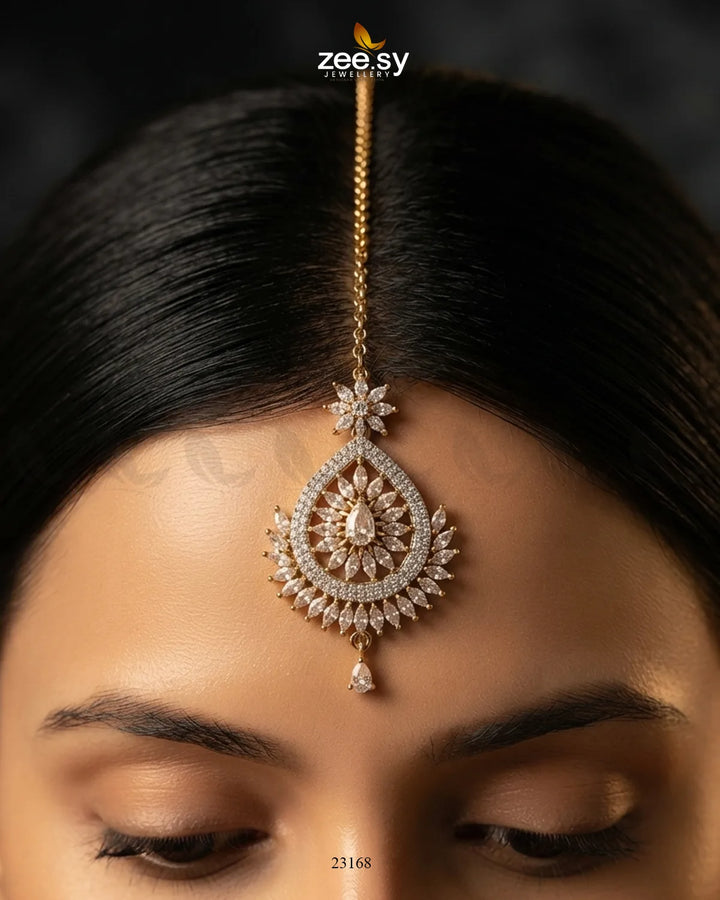 Leaf Pave Ziconia Bindiya bindiya - Zeesy Jewellery Pakistan | Premium Artificial & Imitation Jewellery
