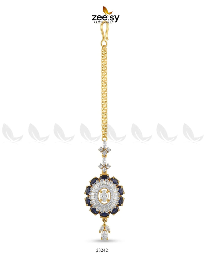 Azure Sunburst Zirconia Bindiya bindiya - Zeesy Jewellery Pakistan | Premium Artificial & Imitation Jewellery