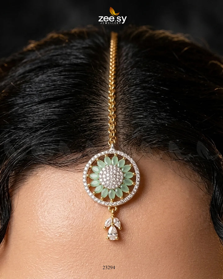Indigo Wheel Crystal Bindiya bindiya - Zeesy Jewellery Pakistan | Premium Artificial & Imitation Jewellery