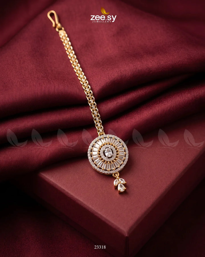 Bindiya-0227 Golden White bindiya - Zeesy Jewellery Pakistan | Premium Artificial & Imitation Jewellery