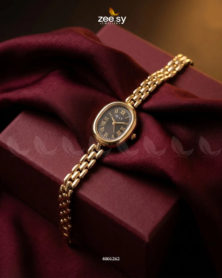 Classic Roman Dial Watch Black ACCESSORIES - Zeesy Jewellery Pakistan | Premium Artificial & Imitation Jewellery
