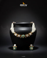 Crest Choker Necklace Set Feroza - Zeesy Jewellery