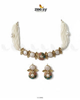 Crest Choker Necklace Set - Zeesy Jewellery