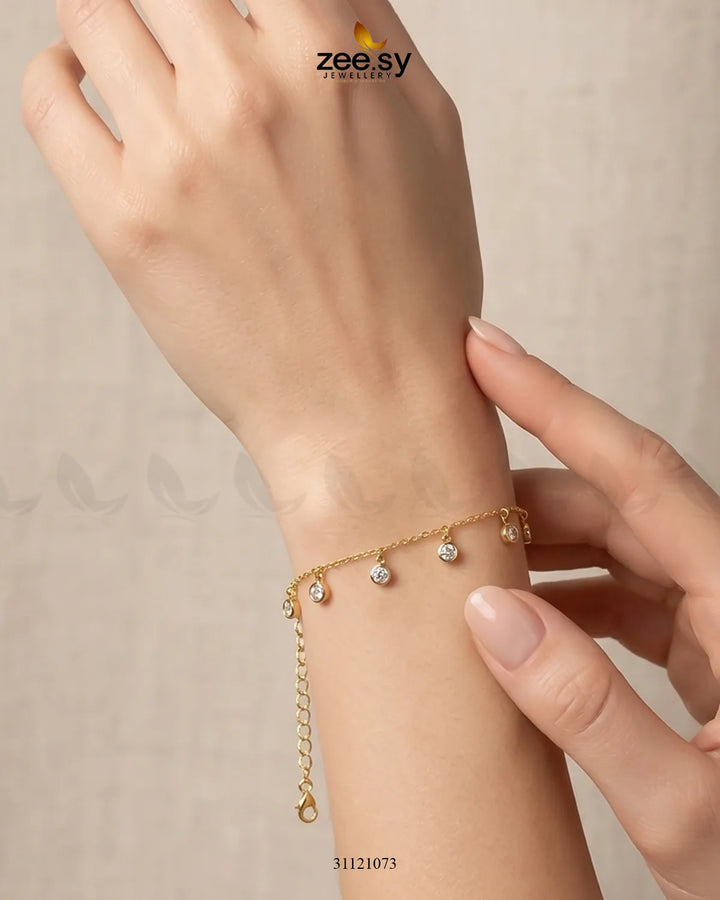 Dainty Drop Dangle Bracelet Bracelet - Zeesy Jewellery Pakistan | Premium Artificial & Imitation Jewellery