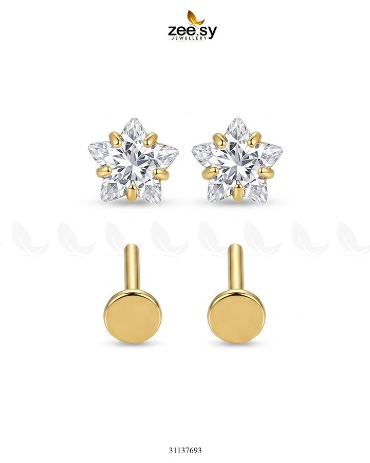 Dainty Star Crystal Stud Earrings Earrings - Zeesy Jewellery Pakistan | Premium Artificial & Imitation Jewellery