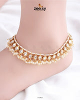 Demantoid Anklets Golden White - Zeesy Jewellery
