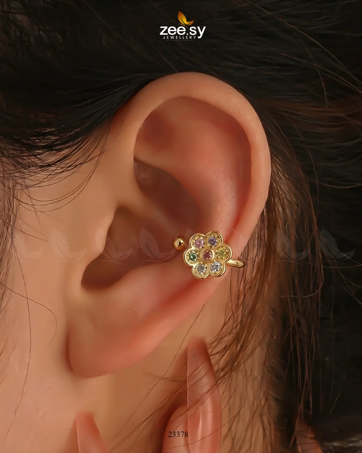 Buttercup Bloom Modern Ear Cuff Earrings - Zeesy Jewellery Pakistan | Premium Artificial & Imitation Jewellery