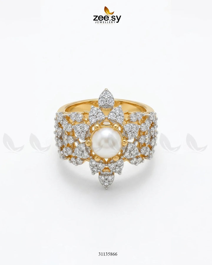 Elegant Center Stone Ring Finger Ring - Zeesy Jewellery Pakistan | Premium Artificial & Imitation Jewellery