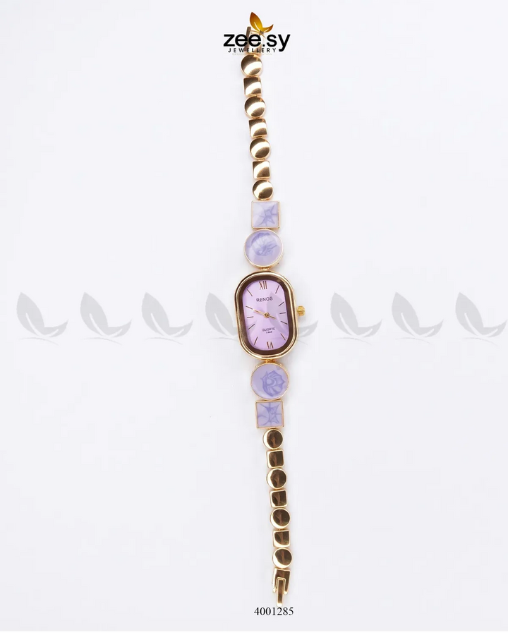 Elegant pastel purple wrist watch by AJ03 featuring a sleek design and a round dial, perfect for accessories and everyday wear.