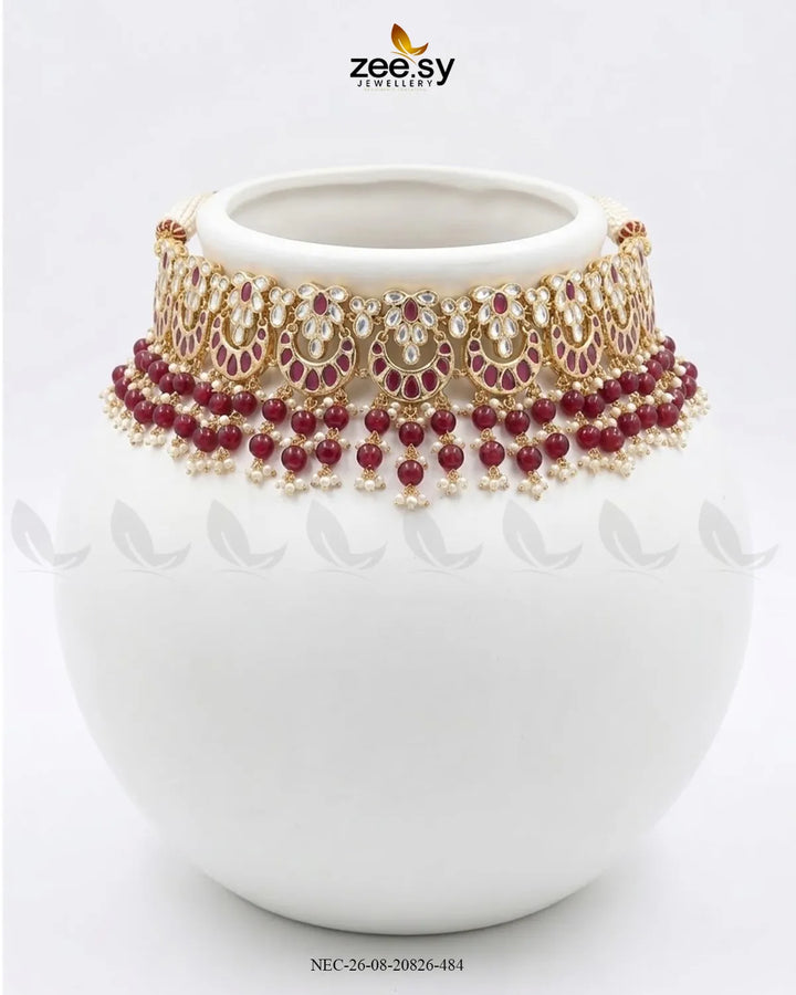 Elysian Chandbali Motif Necklace Set
