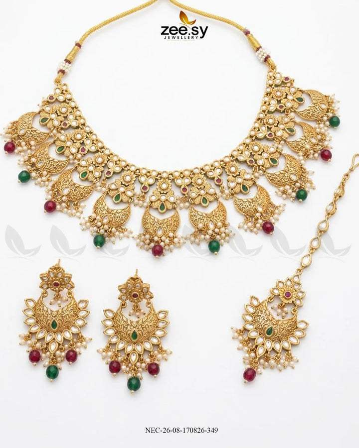 Ember Chand Crescent Necklace Set