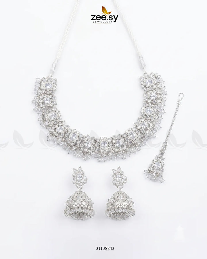 Ethereal Gemstone Beads Necklace Set Necklace Sets - Zeesy Jewellery Pakistan | Premium Artificial & Imitation Jewellery