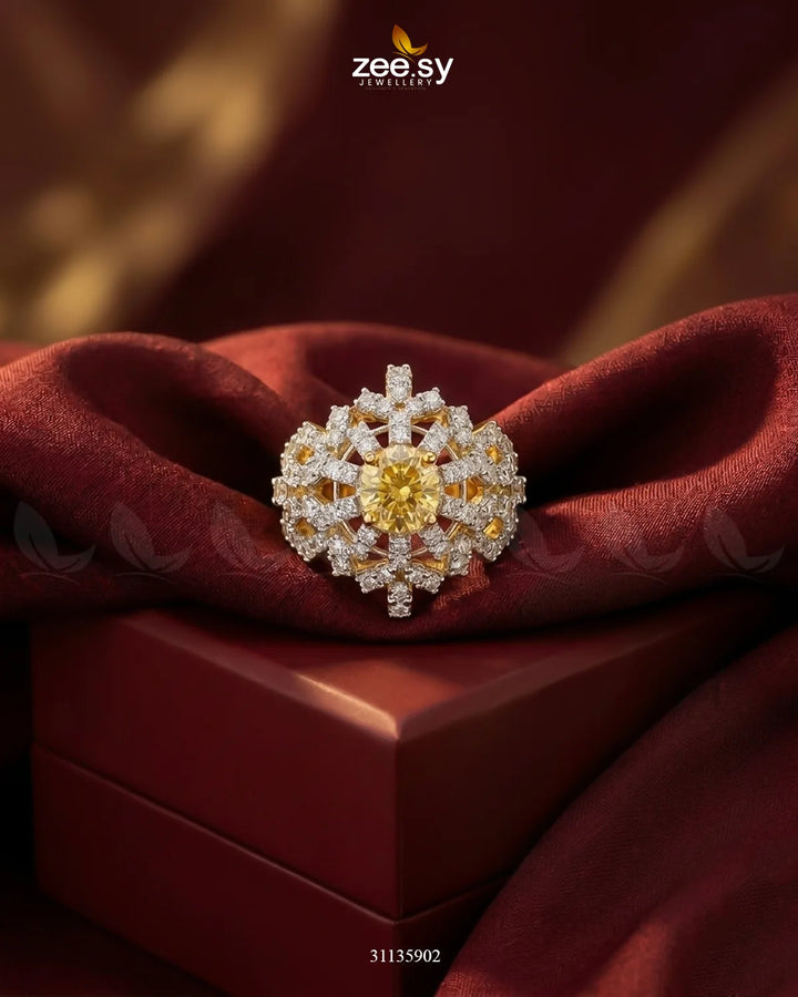 Exquisite Bold Cluster Ring Finger Ring - Zeesy Jewellery Pakistan | Premium Artificial & Imitation Jewellery