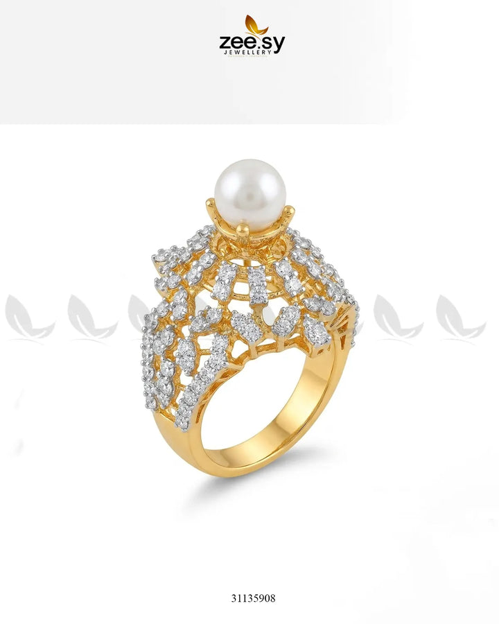 Exquisite Bold Cluster Ring Finger Ring - Zeesy Jewellery Pakistan | Premium Artificial & Imitation Jewellery