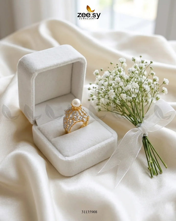 Exquisite Bold Cluster Ring Finger Ring - Zeesy Jewellery Pakistan | Premium Artificial & Imitation Jewellery