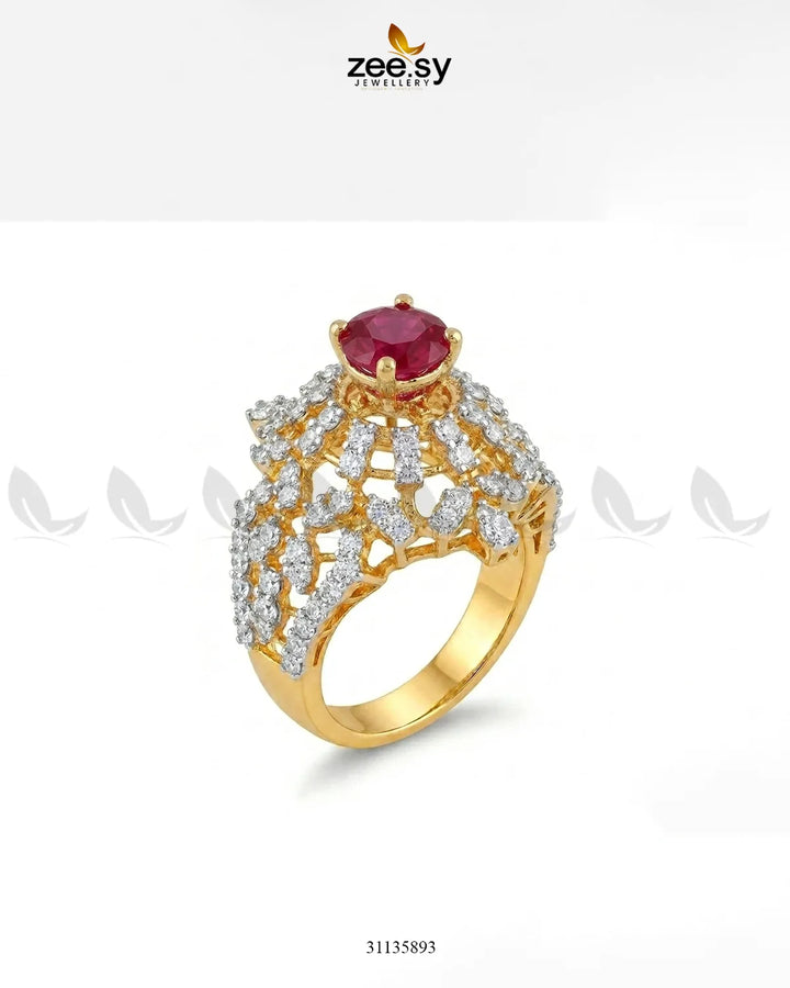 Exquisite Bold Cluster Ring Finger Ring - Zeesy Jewellery Pakistan | Premium Artificial & Imitation Jewellery