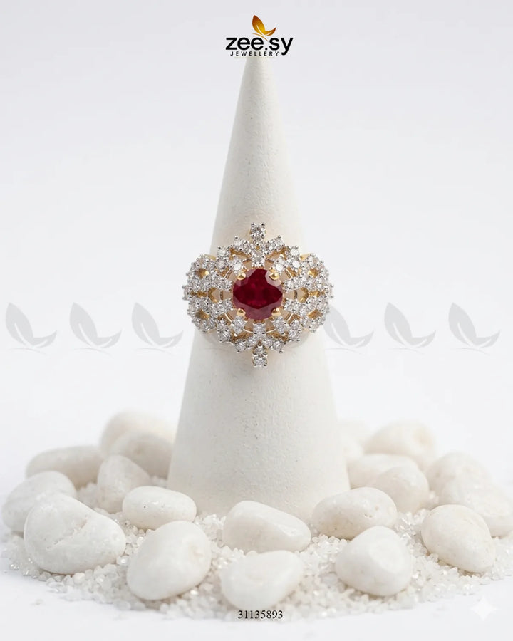 Exquisite Bold Cluster Ring Finger Ring - Zeesy Jewellery Pakistan | Premium Artificial & Imitation Jewellery