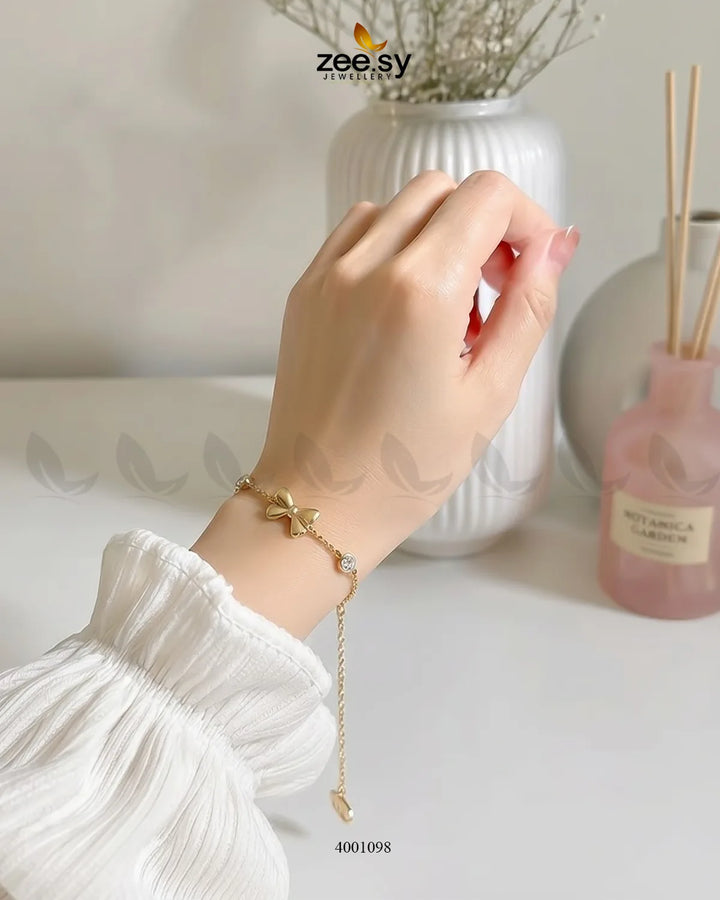 Elegant butterfly crystal bracelet by MH26 featuring delicate links and sparkling crystals on a sleek bracelet design.