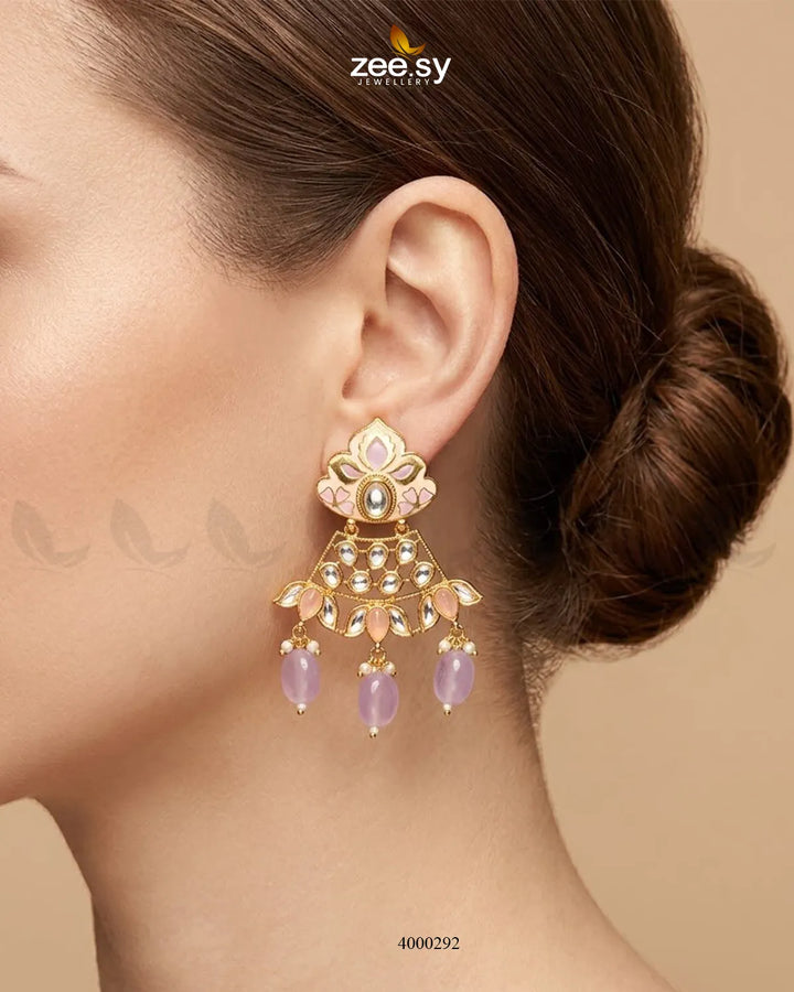 Floral Pearl Drop Malla Set Malla Necklace - Zeesy Jewellery Pakistan | Premium Artificial & Imitation Jewellery