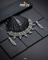 Gemstone Enchantment Necklace Silver white - Zeesy Jewellery