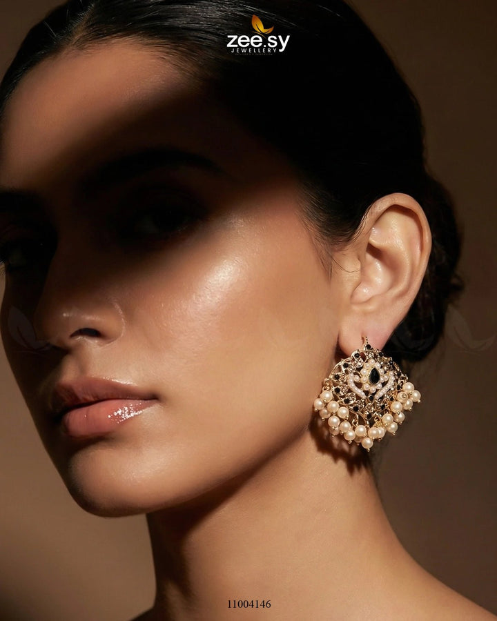 Hyderabadi Pearl Drop Earrings Earrings - Zeesy Jewellery Pakistan | Premium Artificial & Imitation Jewellery