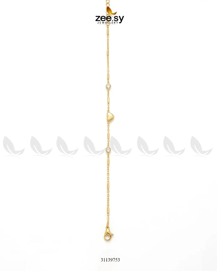 Heart Bezel Modern Zircon Bracelet