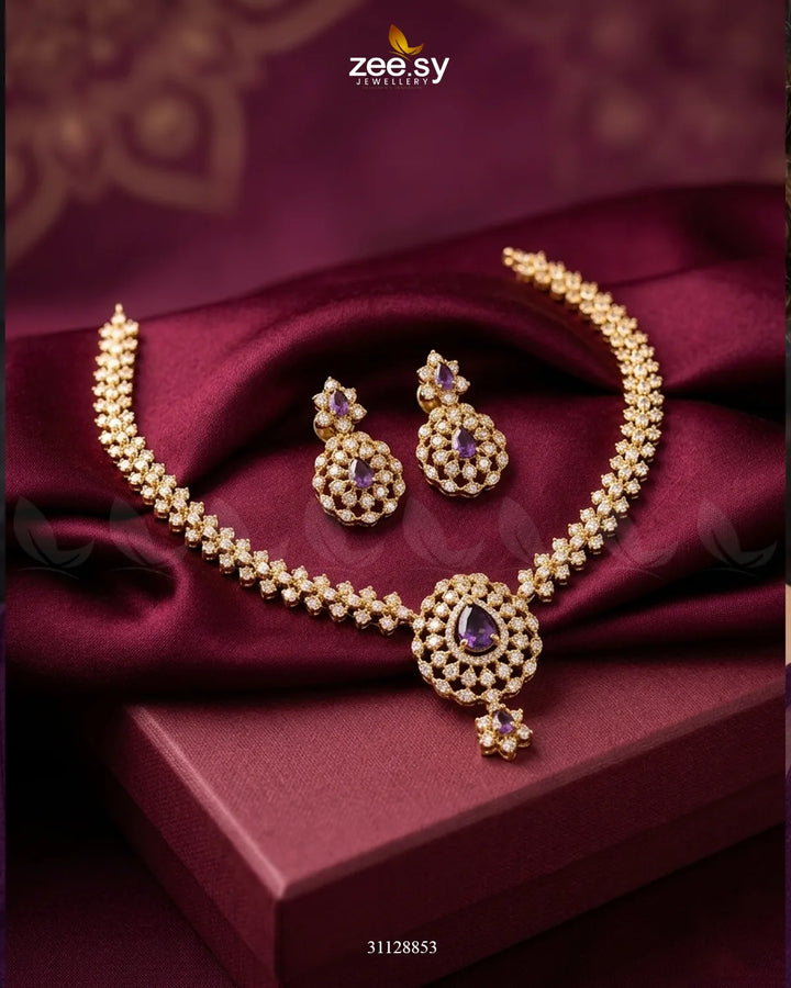 Imperial Uncut Stone Necklace Set Necklace Sets - Zeesy Jewellery Pakistan | Premium Artificial & Imitation Jewellery