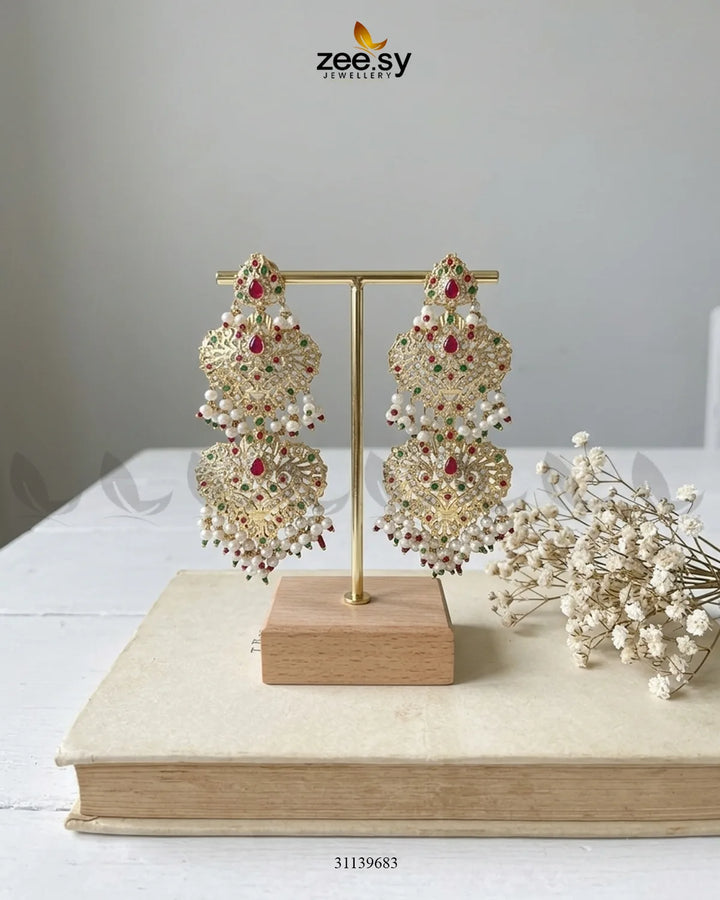 Jasmine Cut Heritage Pearl Earrings