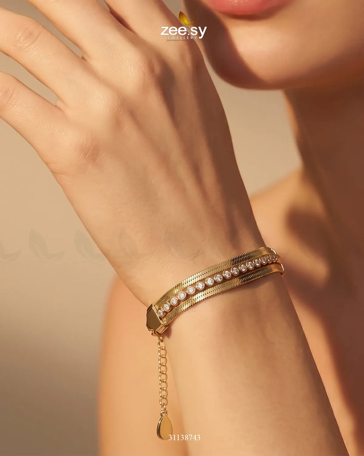 Lumina Triple Strand Bracelet Bracelet - Zeesy Jewellery Pakistan | Premium Artificial & Imitation Jewellery