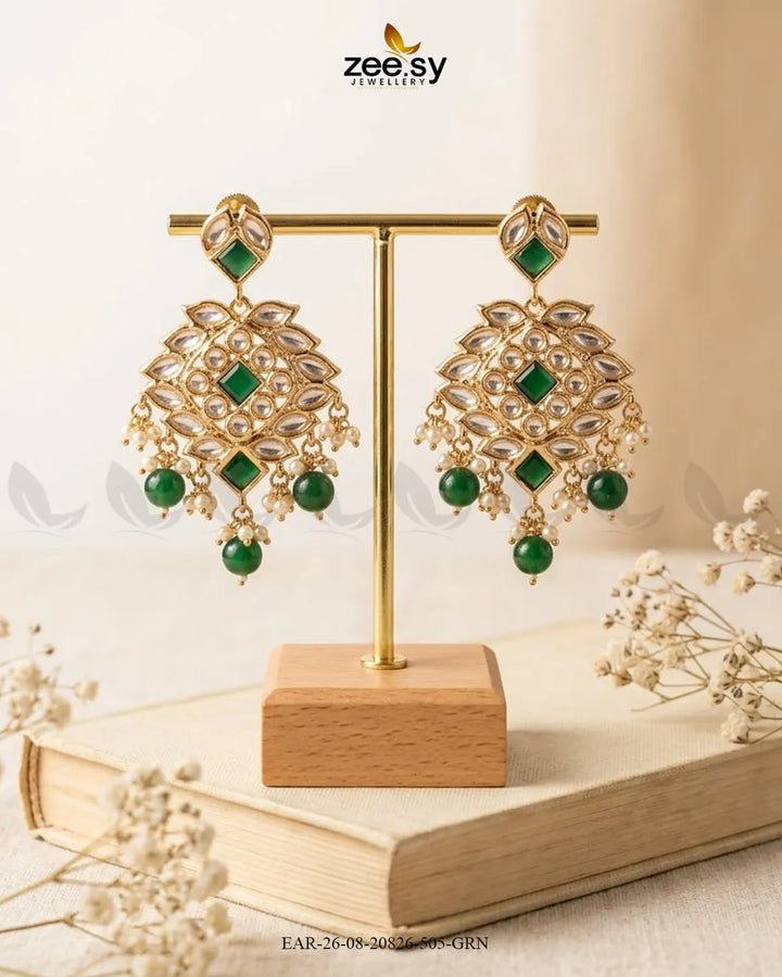 Luxe Ornate Geometric Bridal Earrings