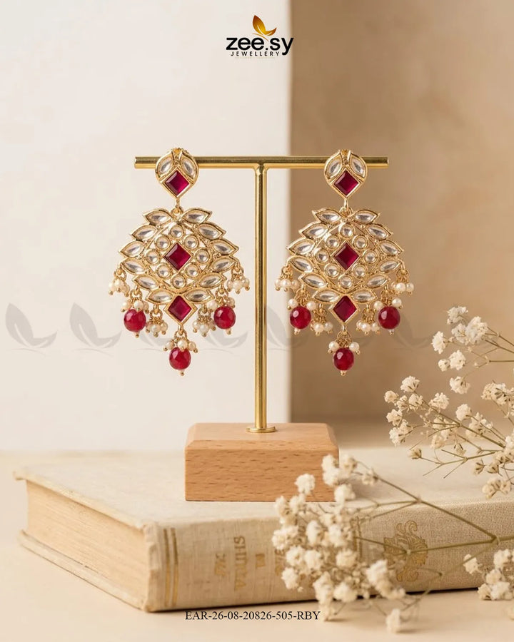 Luxe Ornate Geometric Bridal Earrings