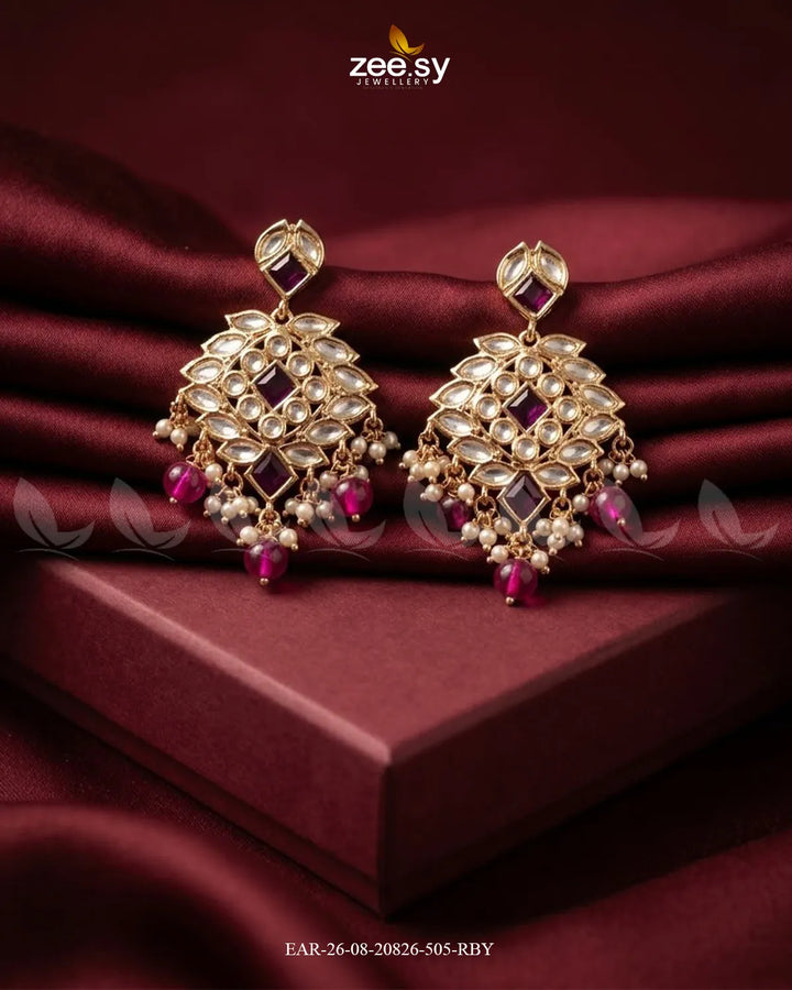 Luxe Ornate Geometric Bridal Earrings